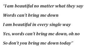 beautiful christina aguilera text.